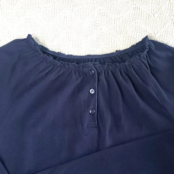Gap Kids Girls Size M (8) Navy Blue Long Sleeve Cotton Top - Picture 3 of 3